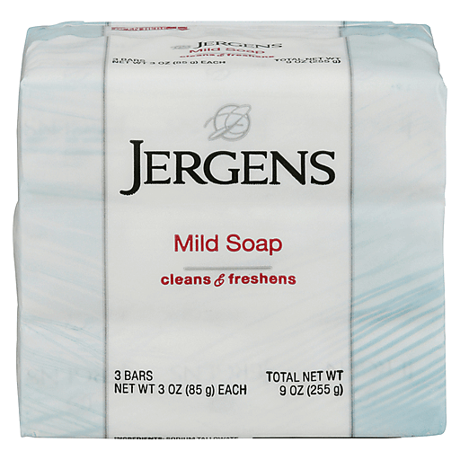 Jergens Mild Soap 3 oz Bars – Pack of 2 (6 Total Bars)
